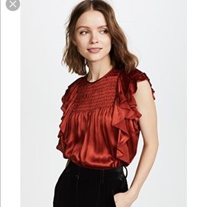 Ulla Johnson Winnie tip in crimson new with tag